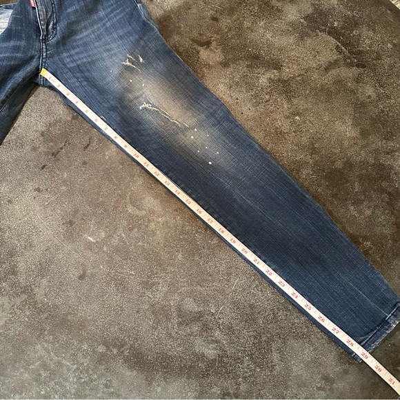 Dsquared2 denim jeans Italian size 44 zipper ankle US 8 - Picture 11 of 12